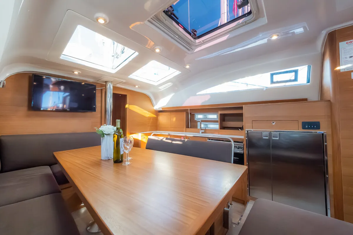 Salon of Josephine, a Elan Impression 45.1 sailboat at Grad Biograd na Moru, Croatia