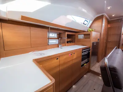 Galley of Josephine, a Elan Impression 45.1 sailboat at Grad Biograd na Moru, Croatia