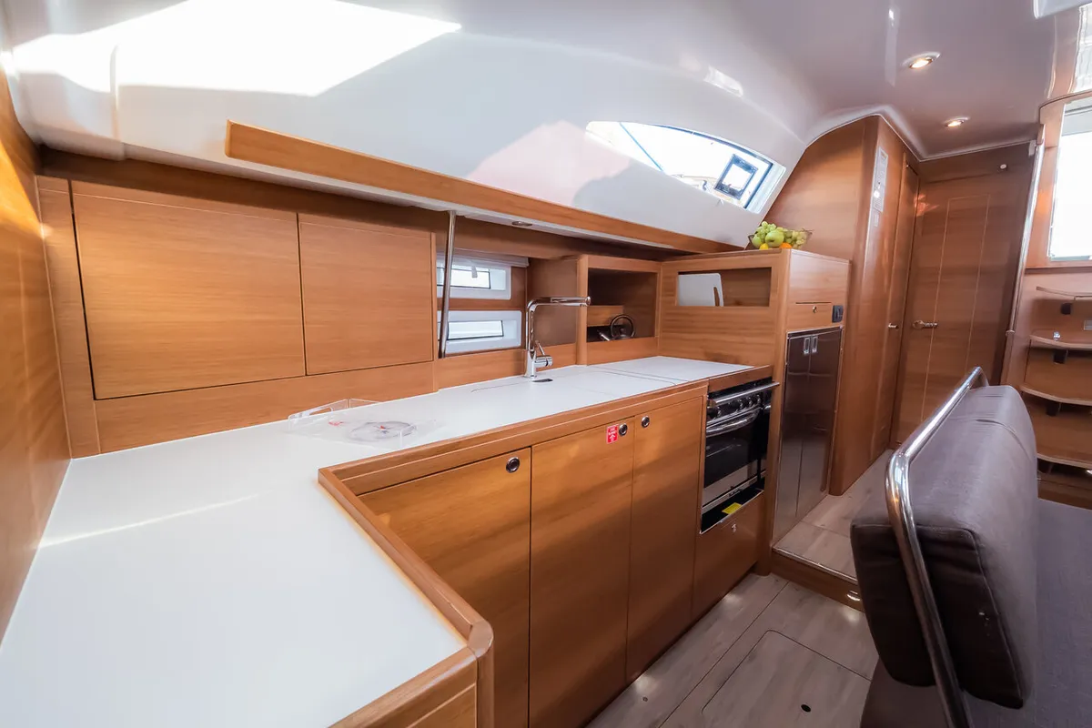 Galley of Josephine, a Elan Impression 45.1 sailboat at Grad Biograd na Moru, Croatia