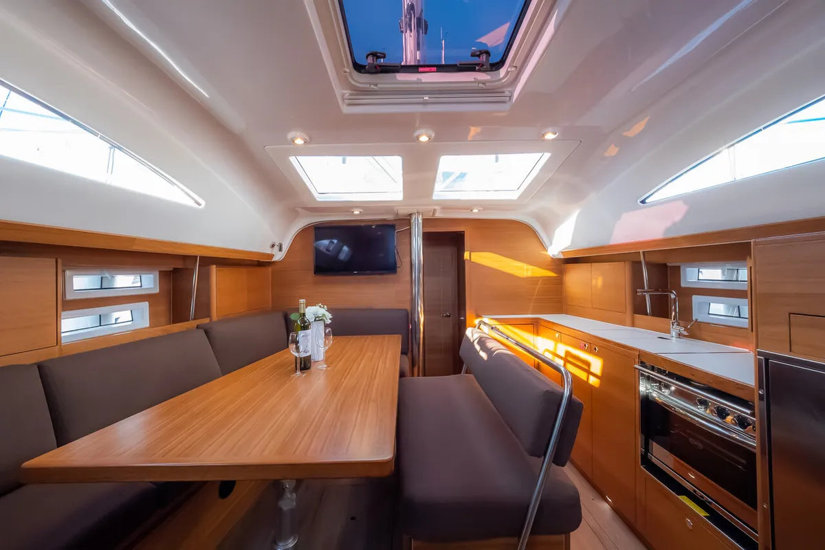 Salon of Josephine, a Elan Impression 45.1 sailboat at Grad Biograd na Moru, Croatia