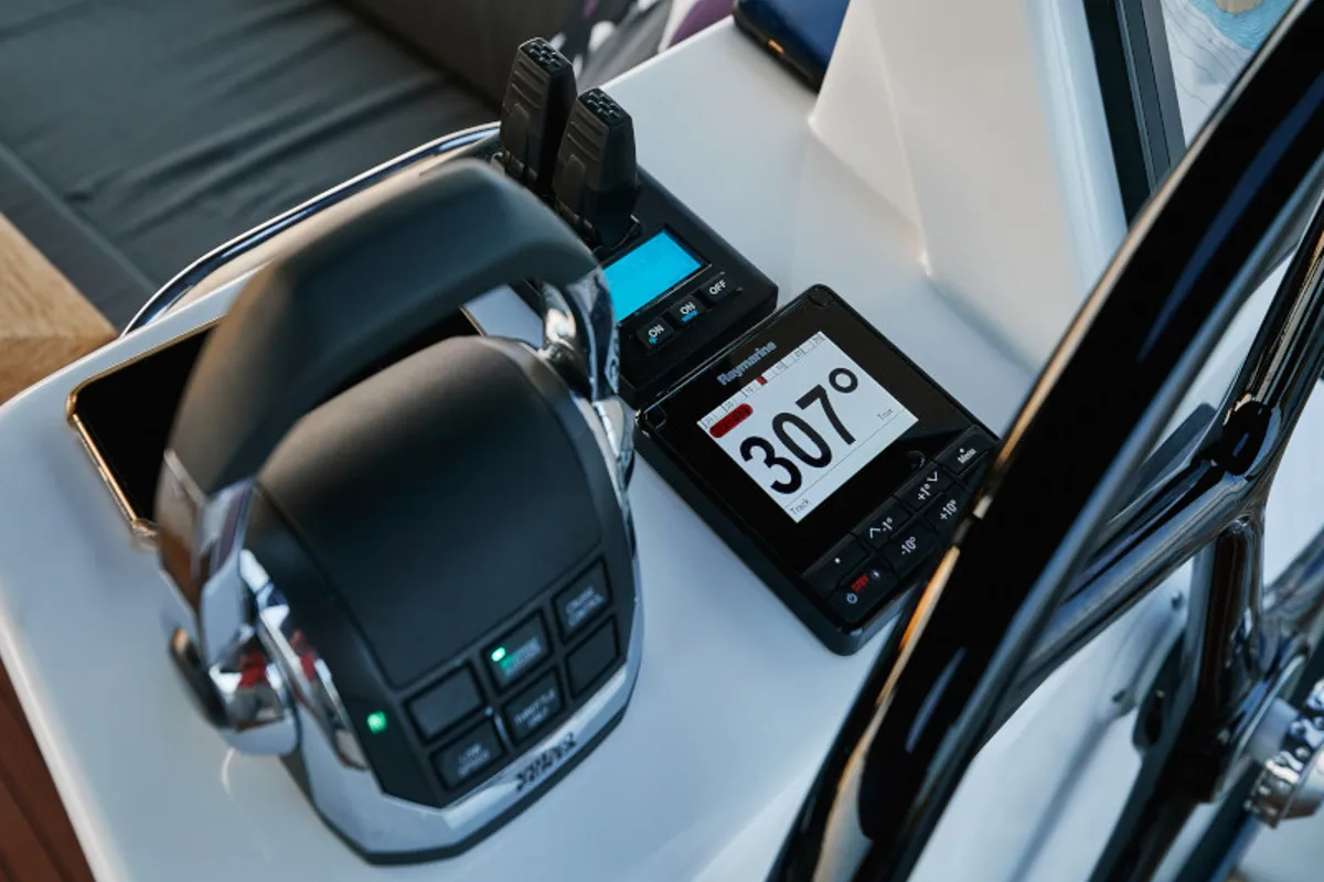 Cockpit of KABUKI, a Dufour 56 Exclusive sailboat at Primošten, Croatia