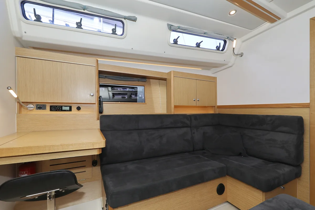 Salon of Tine, a Hanse 455 sailboat at Grad Biograd na Moru, Croatia