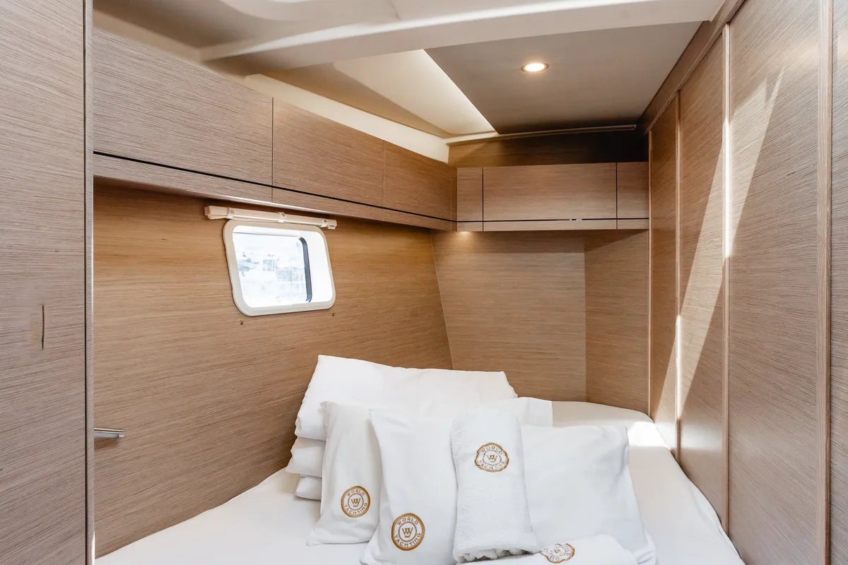 Cabin on Ladies G, a Hanse 508 sailboat at Grad Šibenik, Croatia