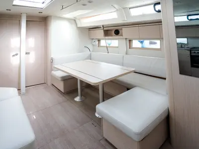 Salon of Agape - Premium line, a Beneteau Oceanis 51.1 sailboat at Rosignano Solvay, Italy
