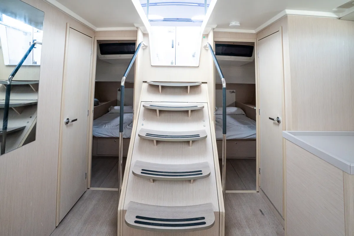 Salon of Agape - Premium line, a Beneteau Oceanis 51.1 sailboat at Rosignano Solvay, Italy