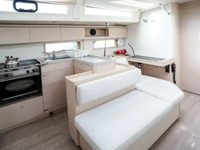 Galley of Agape - Premium line, a Beneteau Oceanis 51.1 sailboat at Rosignano Solvay, Italy