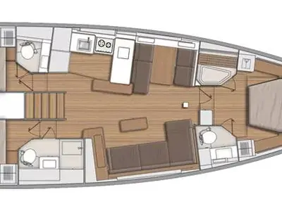Premium +, a Beneteau First 53 sailboat at Ibiza, Spain
