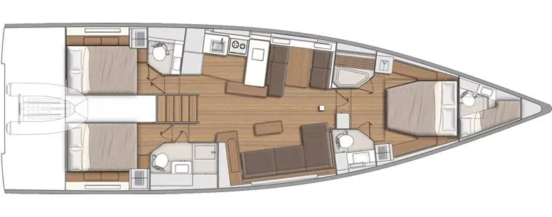 Premium +, a Beneteau First 53 sailboat at Ibiza, Spain
