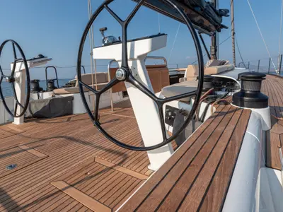 Premium +, a Beneteau First 53 sailboat at Ibiza, Spain