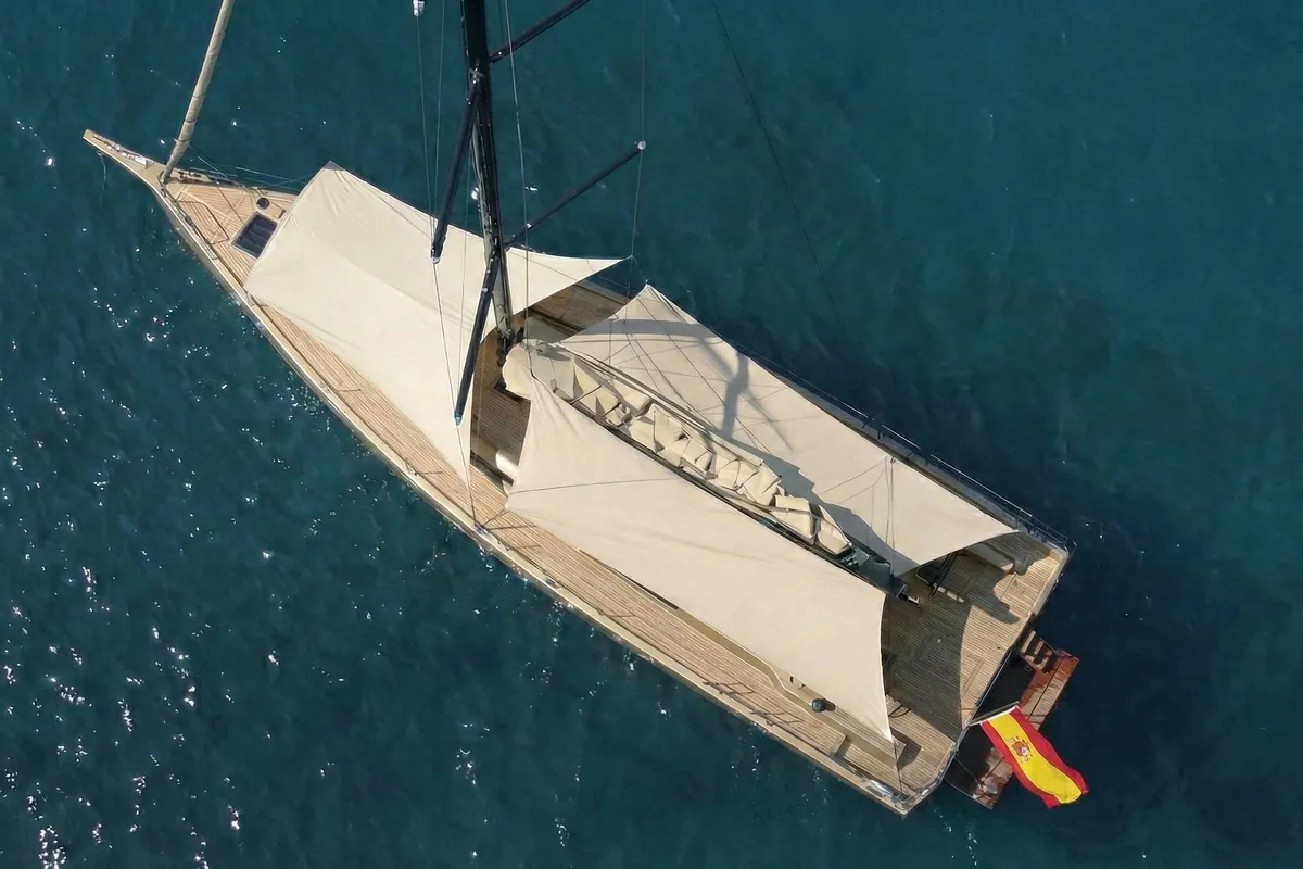 Premium +, a Beneteau First 53 sailboat at Ibiza, Spain