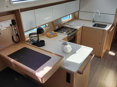 Galley of Nonica, a Bavaria C46 sailboat at Split, Croatia
