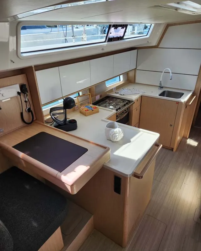 Galley of Nonica, a Bavaria C46 sailboat at Split, Croatia