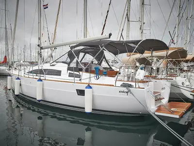 Enya, a Elan Impression 45.1 sailboat at Biograd na Moru, Croatia