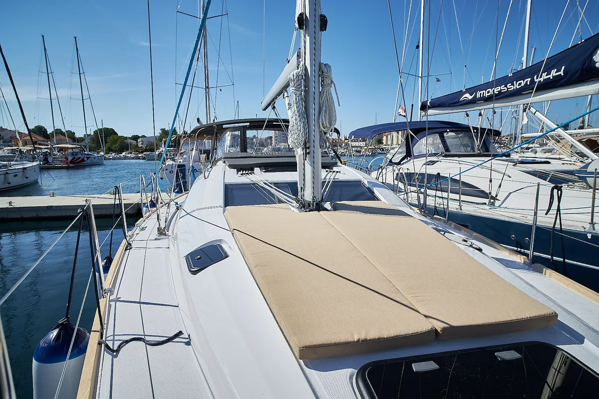 Enya, a Elan Impression 45.1 sailboat at Biograd na Moru, Croatia