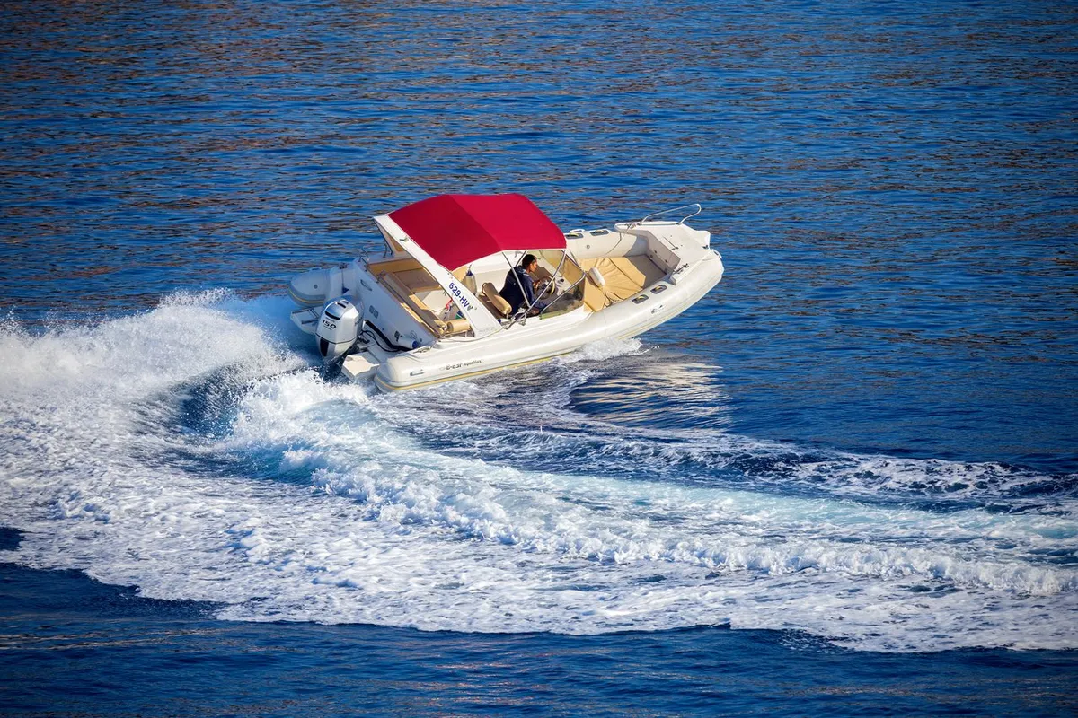Aquamax BF-23F, a Inmark Marine Aquamax BF-23F RIB at Hvar town, Croatia