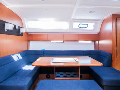 Salon of Game Point, a Bavaria Cruiser 51 sailboat at Dubrovnik, Croatia