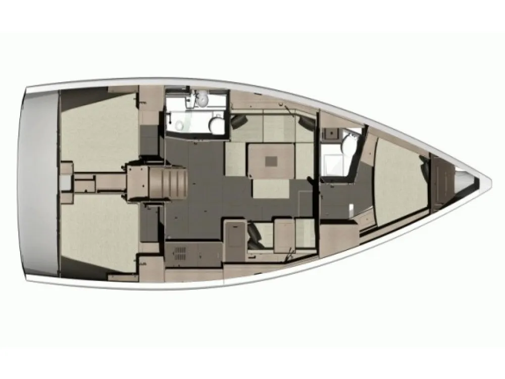 Nab, a Dufour 412 Grand large sailboat at Baiona, Spain