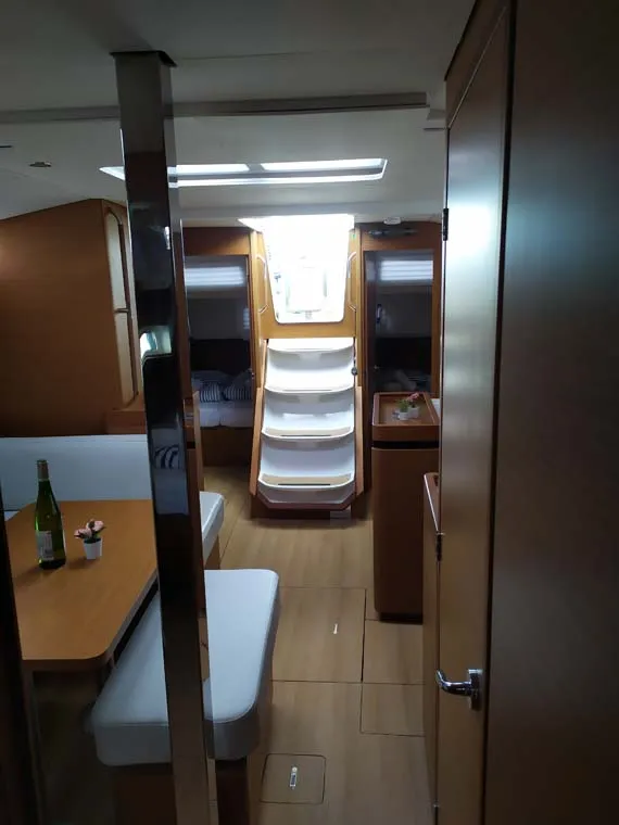Salon of Uccelli, a Jeanneau Sun Odyssey 440 sailboat at Trogir, Croatia
