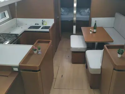 Salon of Uccelli, a Jeanneau Sun Odyssey 440 sailboat at Trogir, Croatia