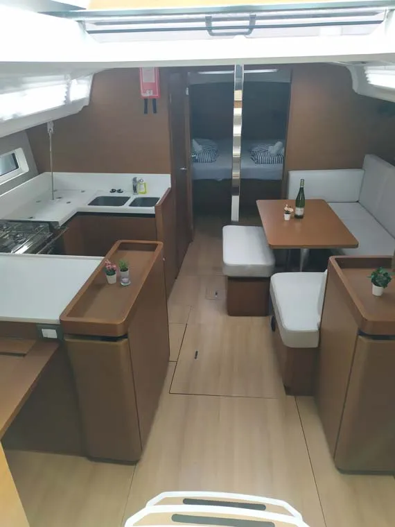 Salon of Uccelli, a Jeanneau Sun Odyssey 440 sailboat at Trogir, Croatia