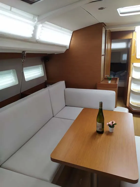 Salon of Uccelli, a Jeanneau Sun Odyssey 440 sailboat at Trogir, Croatia