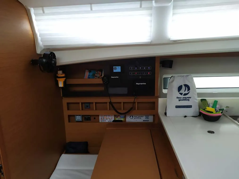 Salon of Uccelli, a Jeanneau Sun Odyssey 440 sailboat at Trogir, Croatia