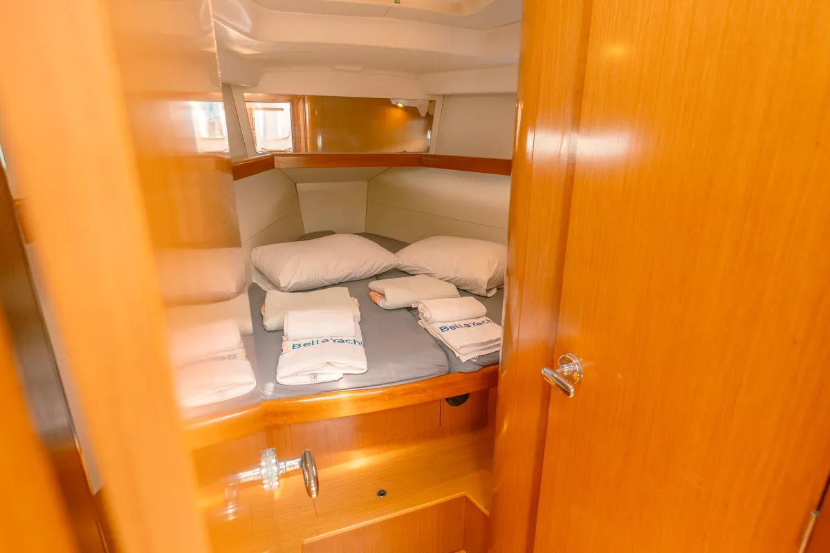 Cabin on Premium, a Beneteau Oceanis 40 sailboat at Fethiye, Turkey