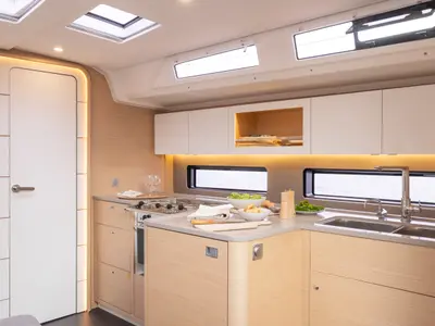 Galley of Sunsail 41.3 Premium, a Dufour 41 sailboat at Općina Marina, Croatia