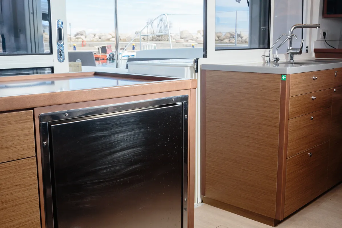 Galley of Didyme - Standard line, a Lagoon 450 catamaran at Olbia, Italy