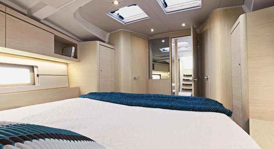 Cabin on FriendSEAp, a Beneteau Oceanis 46.1 sailboat at Municipal Unit of Lefkada, Greece