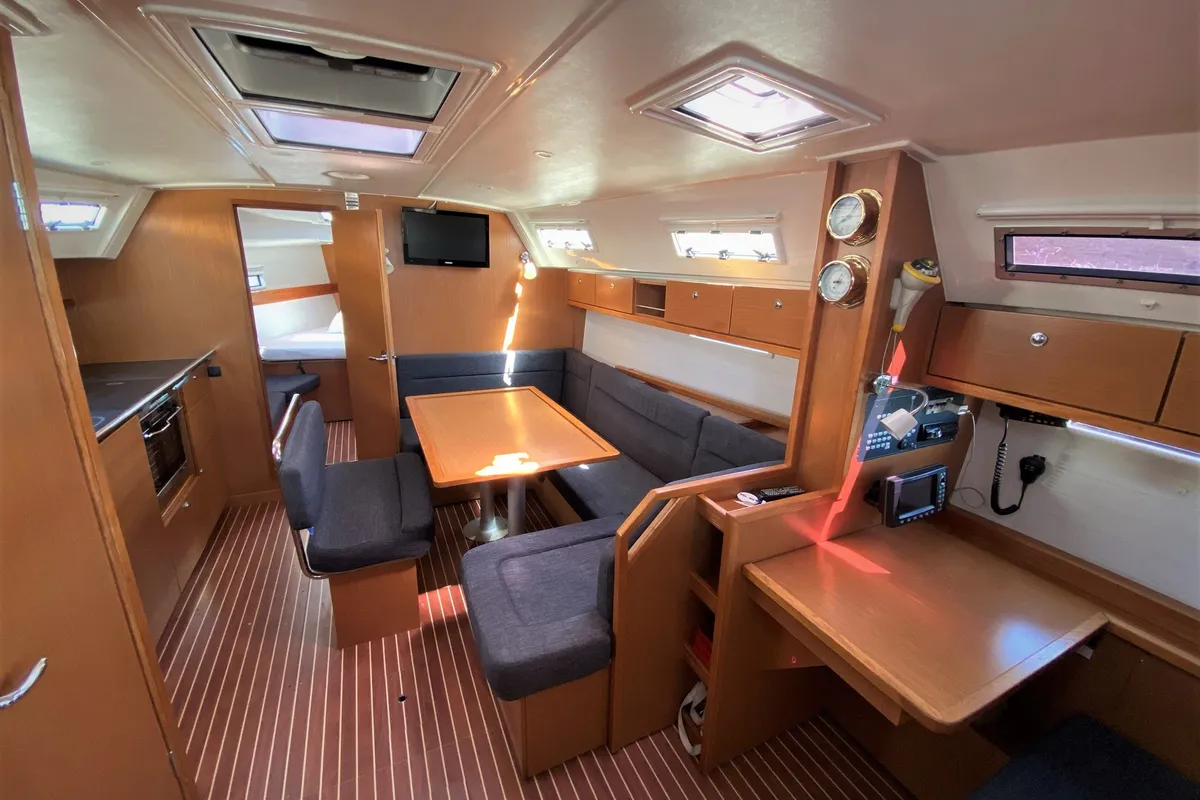 Salon of Morana, a Bavaria Cruiser 40 sailboat at Općina Sukošan, Croatia