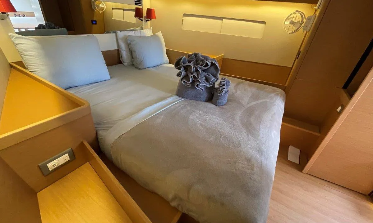Cabin on White Cap, a Jeanneau Sun Odyssey 440 sailboat at Road Town, British Virgin Islands