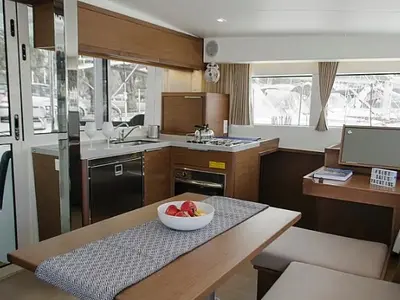 Galley of Anemoni, a Lagoon 40 catamaran at Preveza, Greece