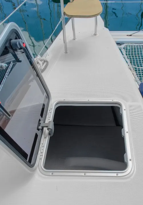 Cabin on Anemoni, a Lagoon 40 catamaran at Preveza, Greece