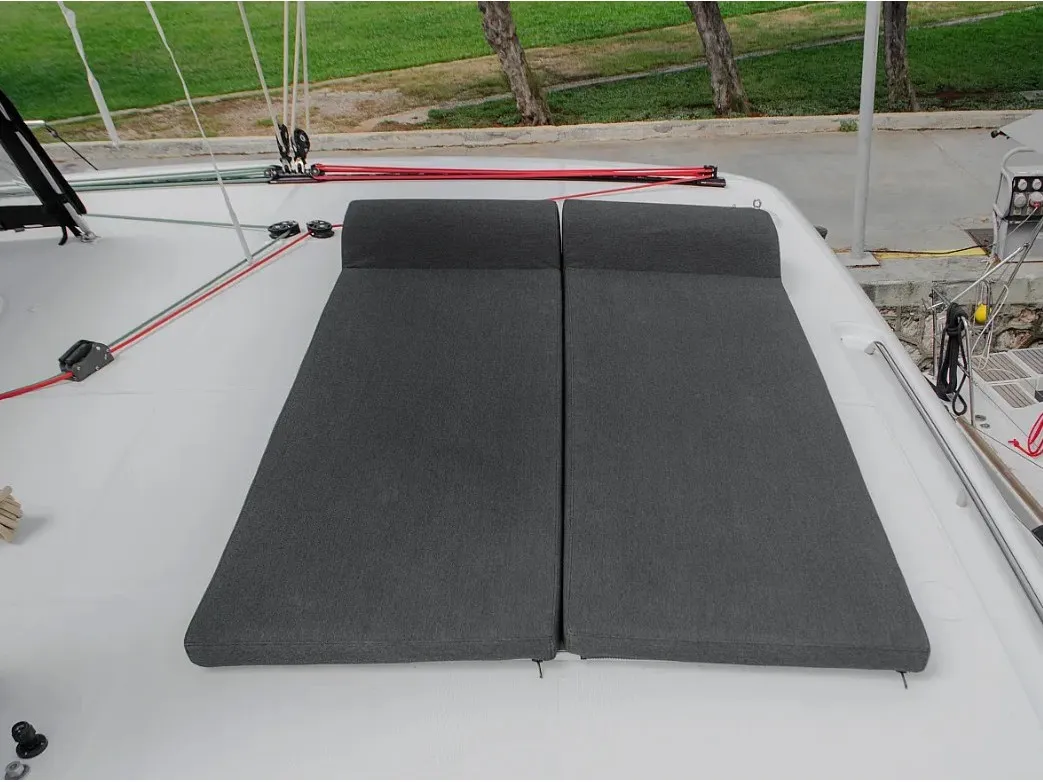 Deck of Anemoni, a Lagoon 40 catamaran at Preveza, Greece
