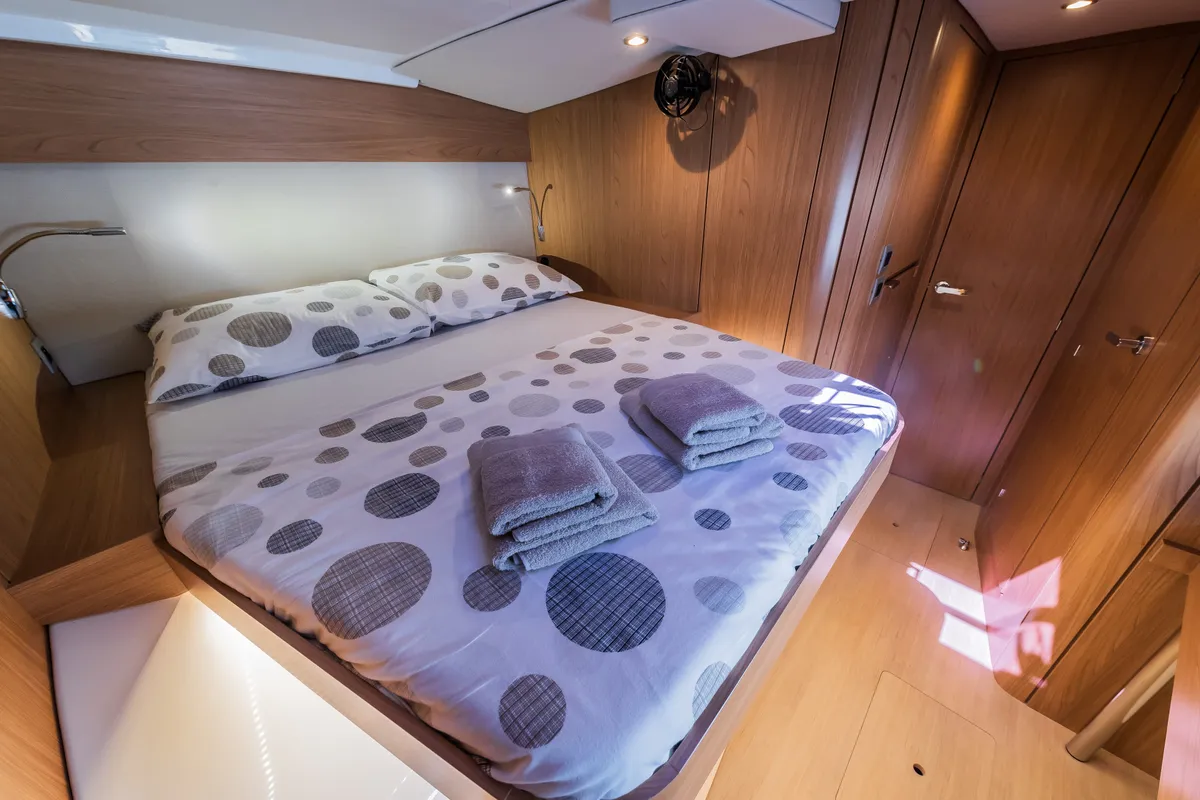 Cabin on Happy Sailor, a Bali Catspace catamaran at Grad Kaštela, Croatia