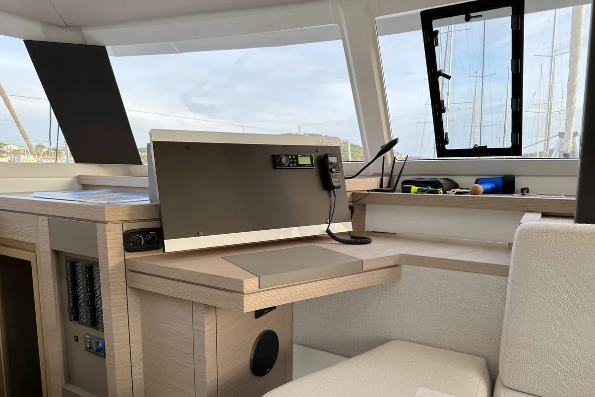 Salon of Arisa, a Fountaine Pajot Astrea 42 catamaran at Općina Rogoznica, Croatia