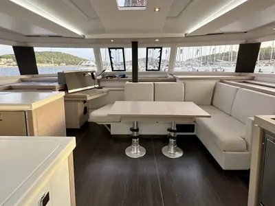 Salon of Arisa, a Fountaine Pajot Astrea 42 catamaran at Općina Rogoznica, Croatia