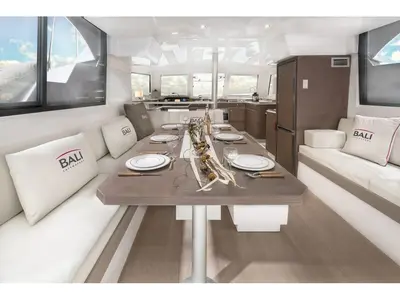 Salon of Kos 40 , a Bali Catspace catamaran at Sipias Municipal Unit, Greece