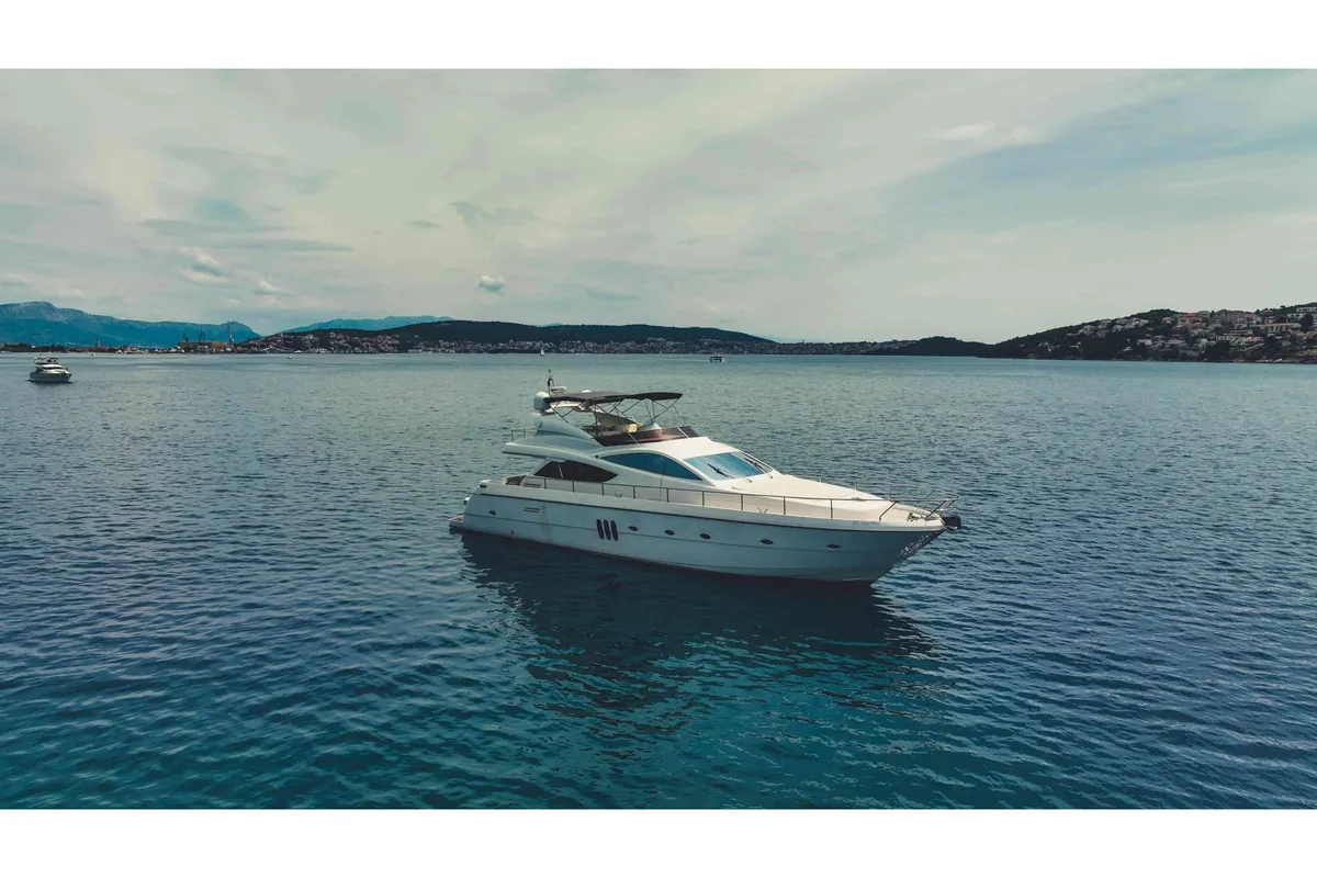 Exterior view of Noi Quattro, a Abacus 70 motor yacht at Seget Donji, Croatia