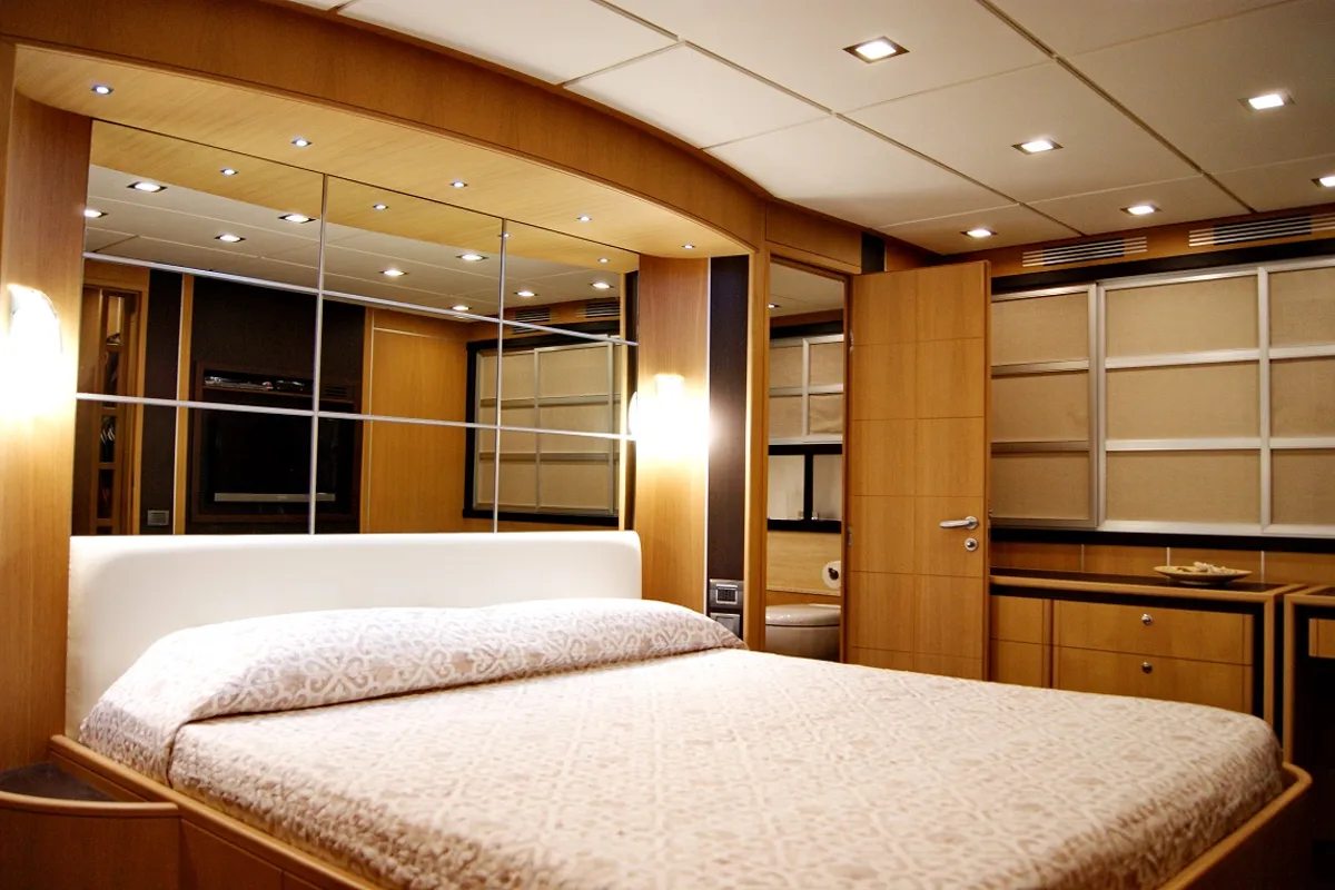 Cabin on Noi Quattro, a Abacus 70 motor yacht at Seget Donji, Croatia