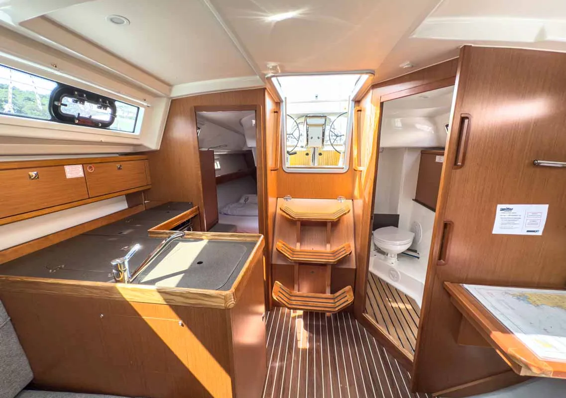 Galley of Hydra, a Bavaria Cruiser 34 sailboat at Grad Pula, Croatia
