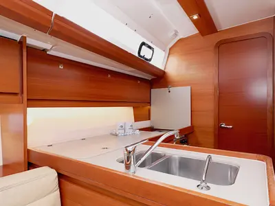 Galley of Fun 4 Friends, a Dufour 412 GL sailboat at Primošten, Croatia