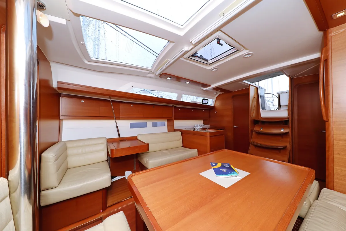 Salon of Fun 4 Friends, a Dufour 412 GL sailboat at Primošten, Croatia
