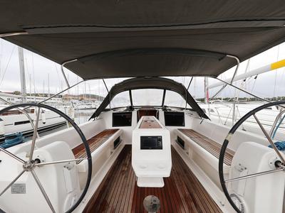 Deck of Fun 4 Friends, a Dufour 412 GL sailboat at Primošten, Croatia