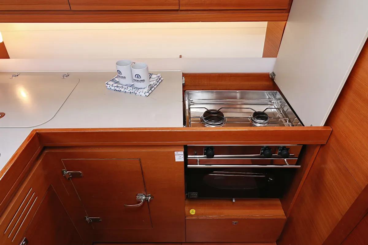 Galley of Fun 4 Friends, a Dufour 412 GL sailboat at Primošten, Croatia