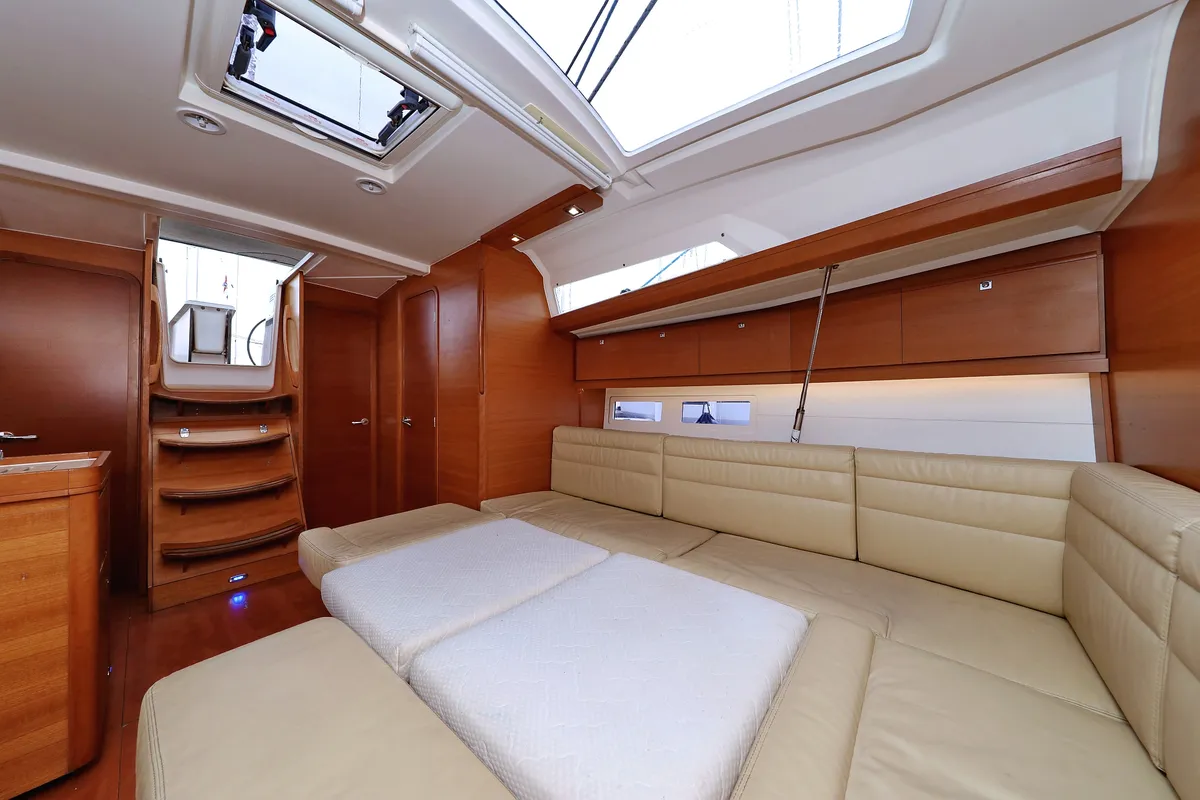 Salon of Fun 4 Friends, a Dufour 412 GL sailboat at Primošten, Croatia