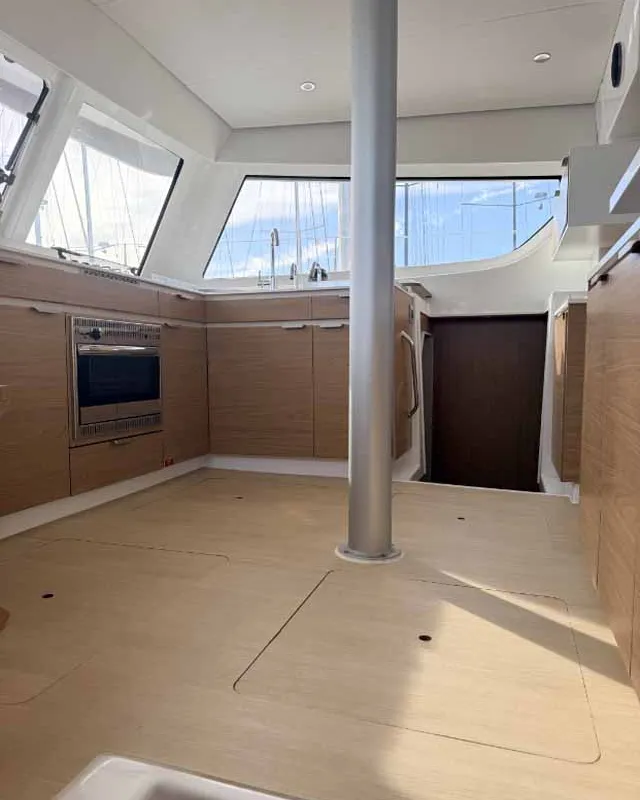 Galley of Reve De Vie, a Bali Catspace catamaran at Palma de Mallorca, Spain