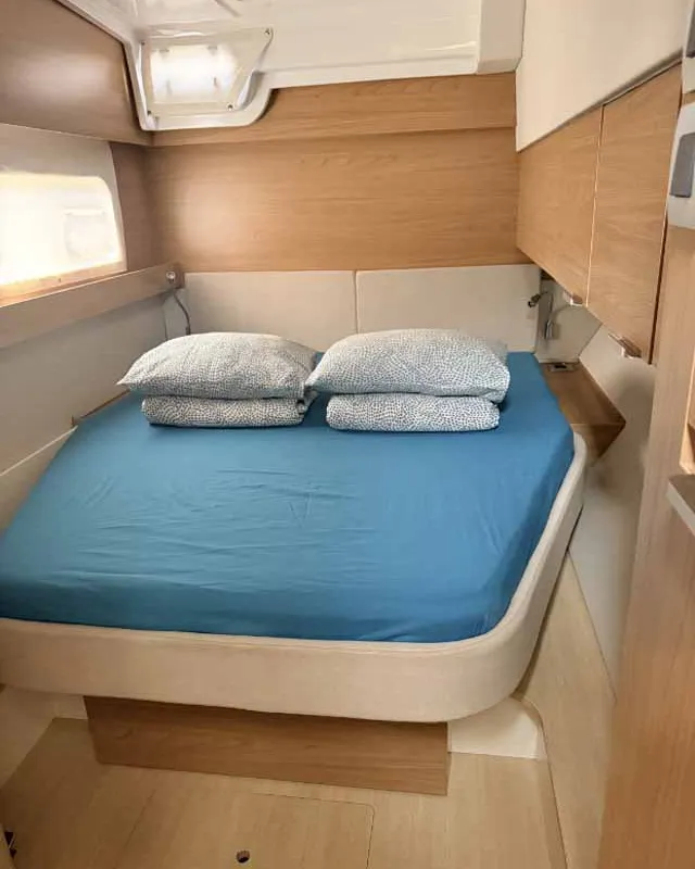 Cabin on Reve De Vie, a Bali Catspace catamaran at Palma de Mallorca, Spain