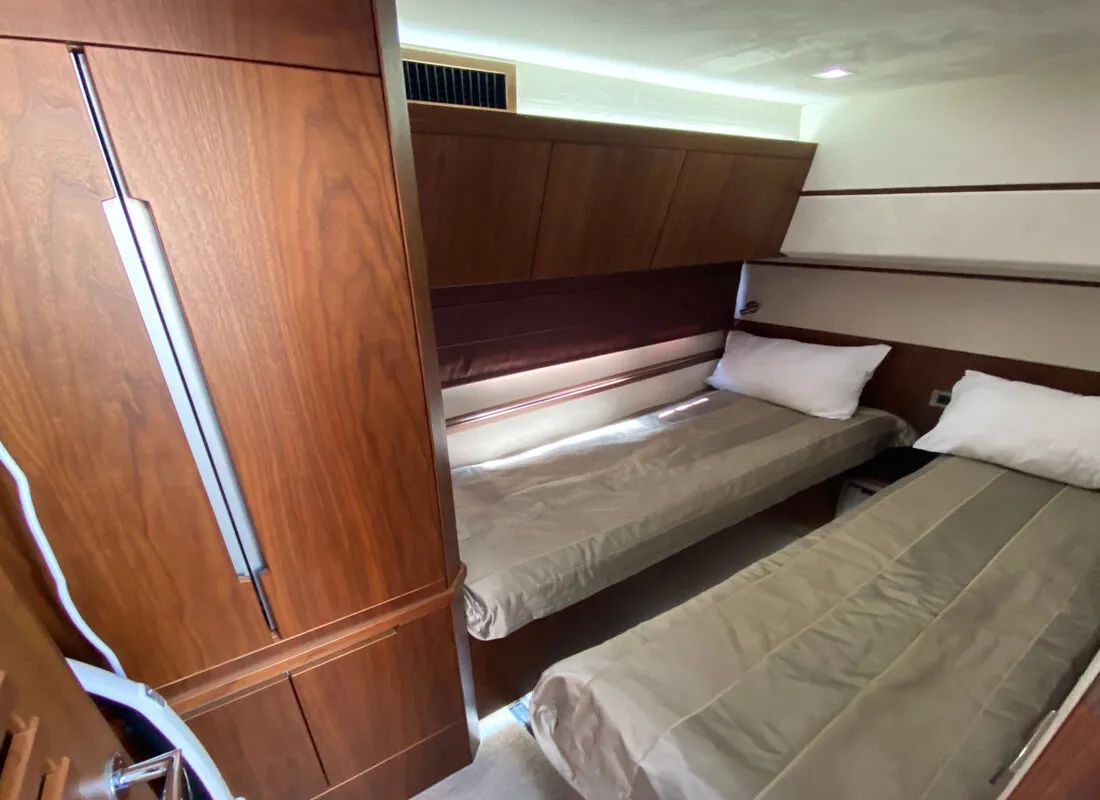 Cabin on Gremix, a Galeon 550 Fly motor yacht at Grad Šibenik, Croatia
